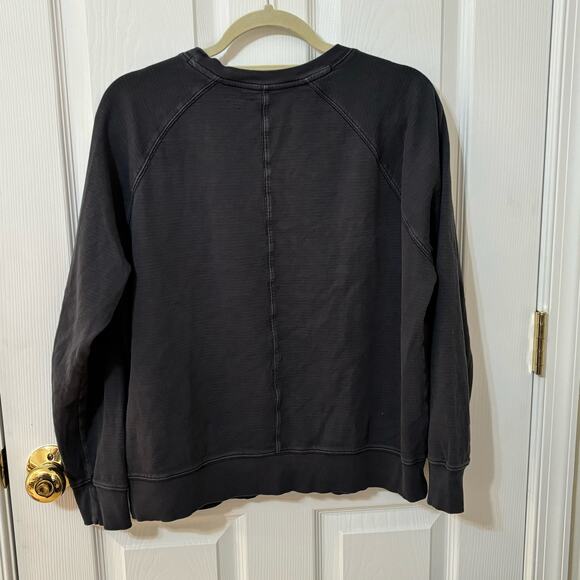 Athleta - Women's Sundown Black Activewear Long Sleeve Sweatshirt - Size Medium - Picture 2 of 9